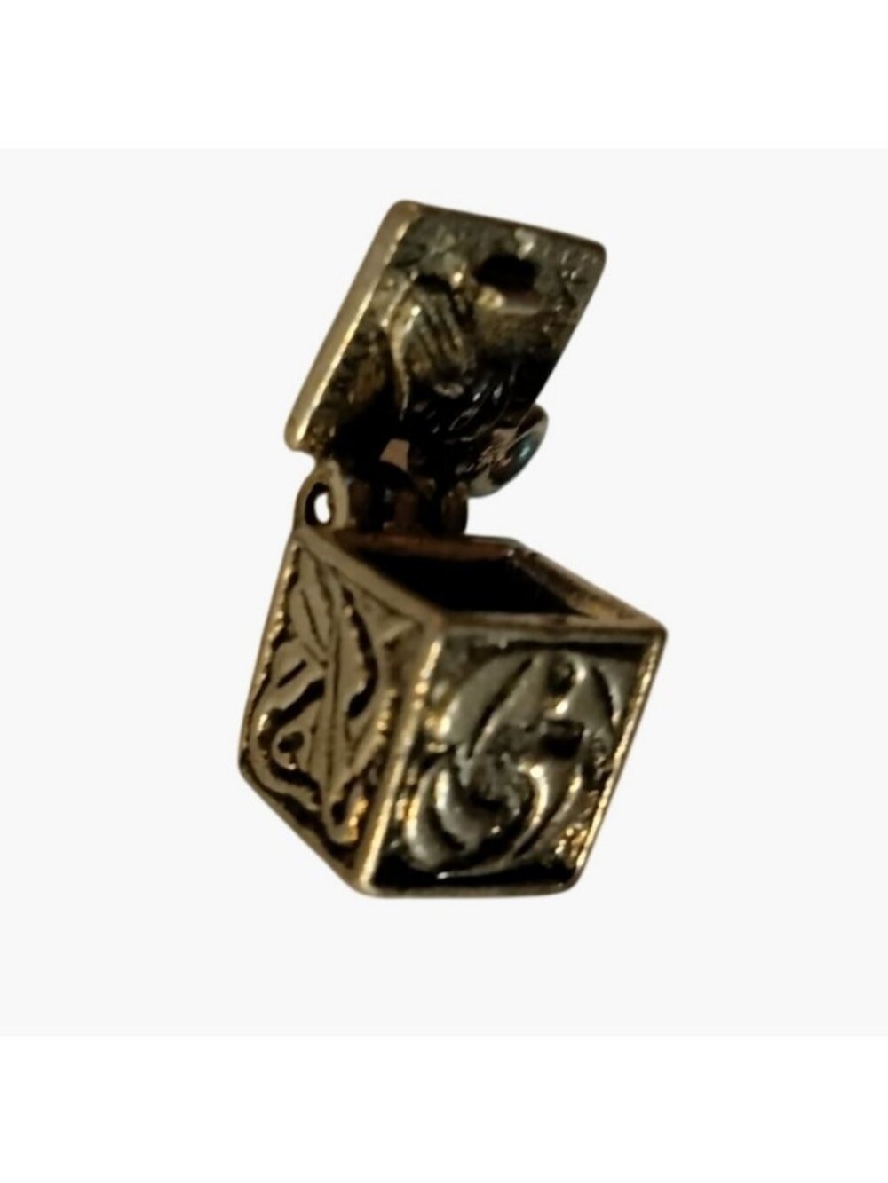 Prayer Box Charm Praying Hands Design Silver Metal - Picture 6 of 14